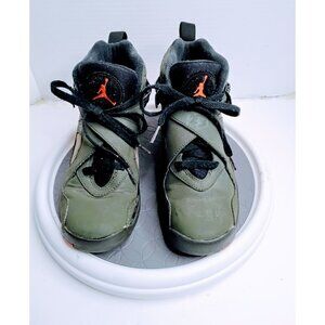 Air Jordan 8 Retro Olive Green & Black Basketball Shoes US 5Y Youth Size